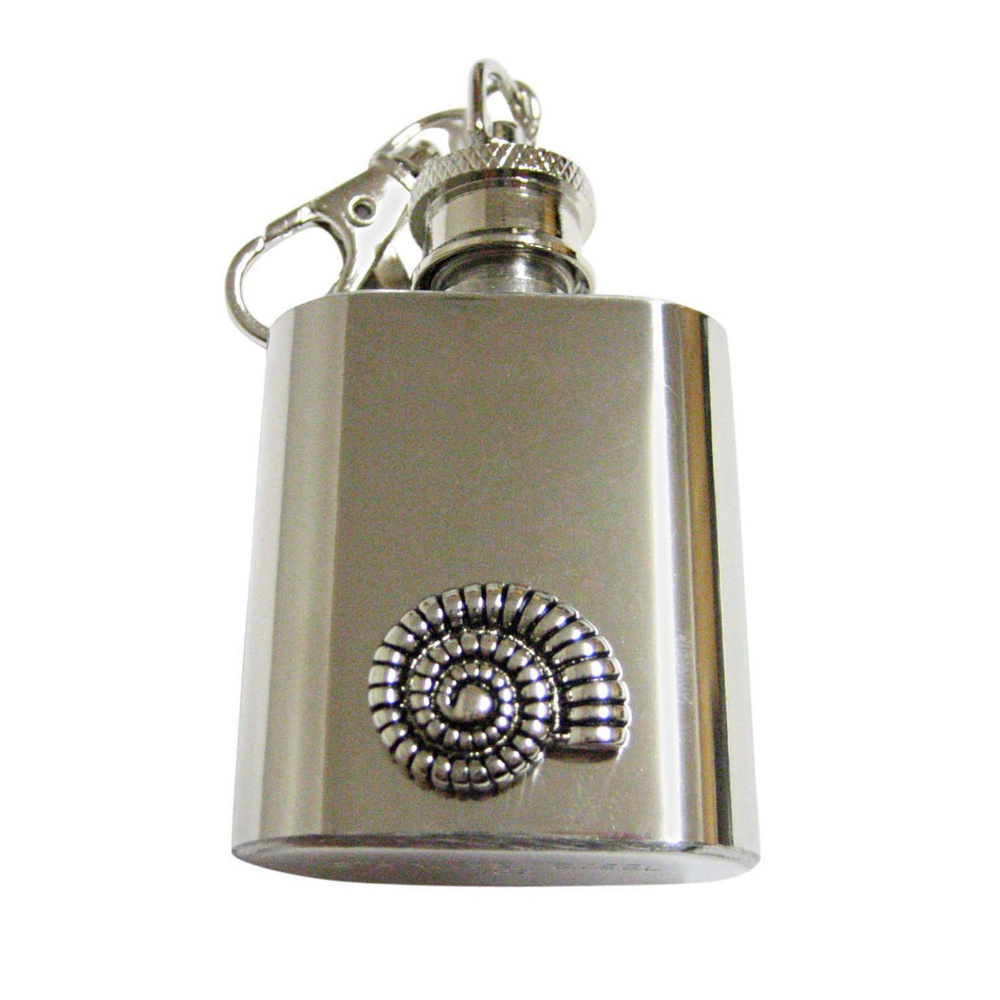 Ammonite Fossil Design Keychain Flask - image 1